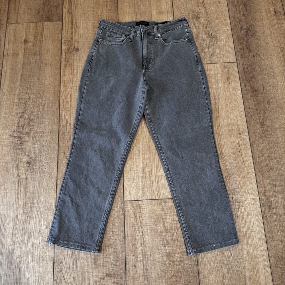 Banana Republic Women's High Rise Straight Ankle Gray Jeans Denim Size 27‎ P
